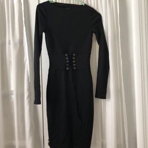Never worn tight black corset dress